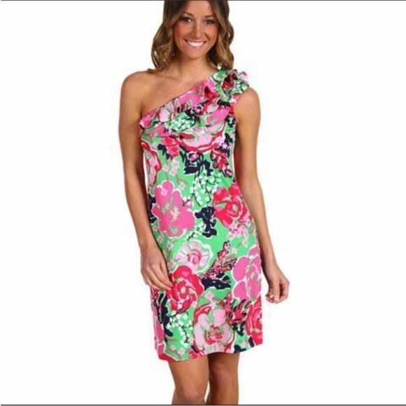 LILLY PULITZER Whinnie Dress Emerald Green a Thing Called Love Sz XS NEW - Picture 13 of 13